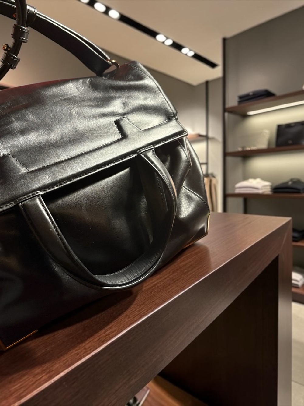 Alexander Wang Emile Black Leather Shoulder/tote rose gold hardware circa 2010